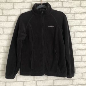 COLUMBIA BLACK ZIP UP FLEECE